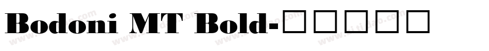Bodoni MT Bold字体转换